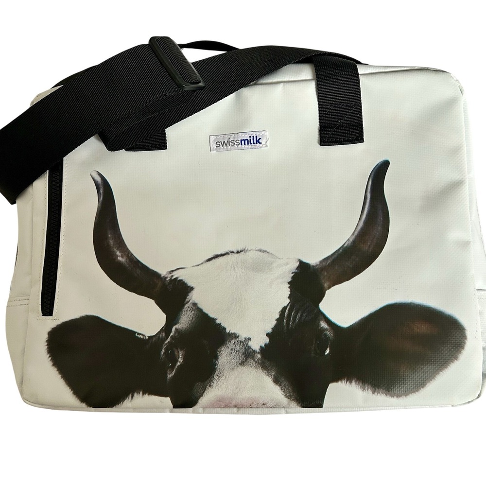 SwissMilk Laptop Bag  Cow Dairy Black And White Suisse‎ Naturellement  New Rare